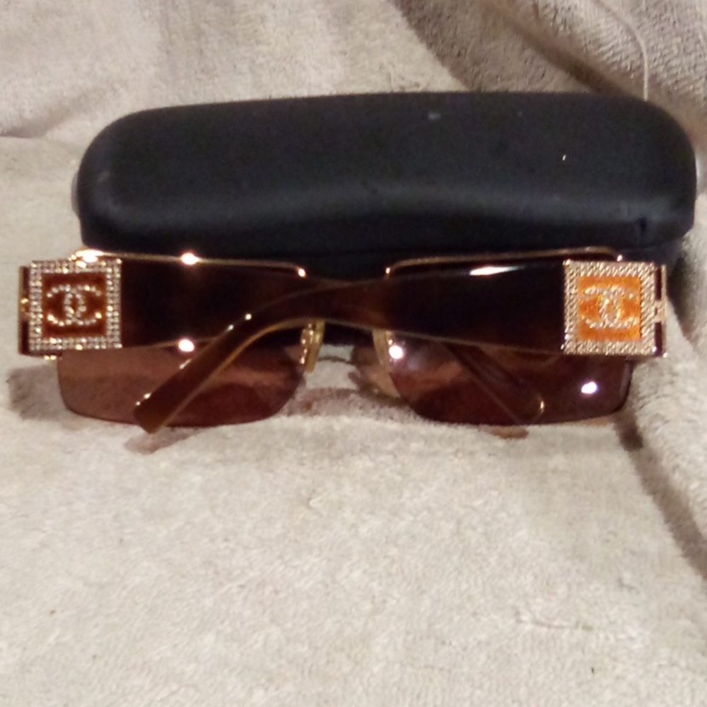Chanel "Diamante" Vintage Sunglasses,4095B, C.125/6U, 62*15 125. - Picture 9 of 13